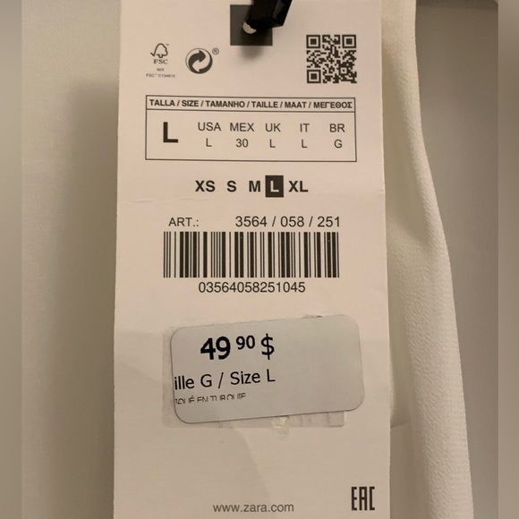 Zara Sheer Tie Blouse - Picture 3 of 3